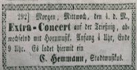 Einladung zum Extra Concert des Stadtmusikus